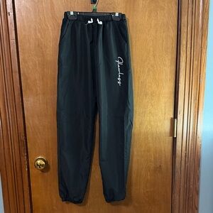 SHEIN Black Joggers with White Script